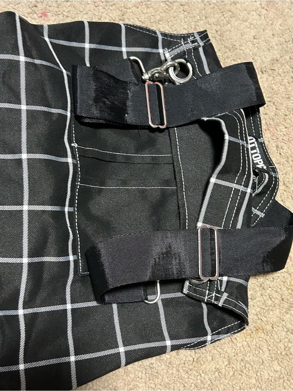 Womans overalls stripe pattern mall goth - Picture 4 of 5